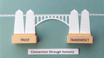 Bridge of Trust and Transparency Representing Connection Through Honesty in Personal and Professional Relationships