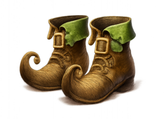 Leprechaun boots with shamrock accents