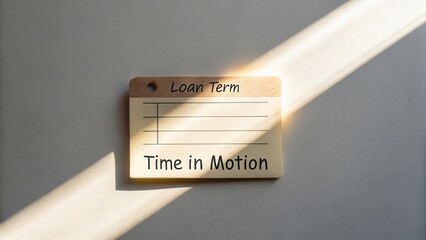 Conceptual Representation of Loan Terms with Time in Motion, Financial Planning and Management Background