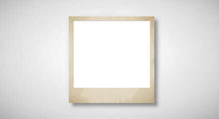 Fototapeta premium Vintage polaroid photo frame with copy space