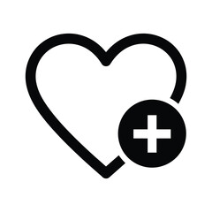 Obraz premium Heart medical cross icon
