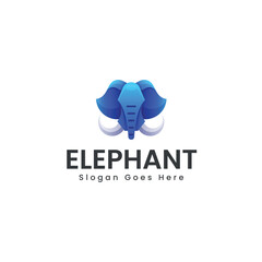 Gradient Modern Elephant Logo Design