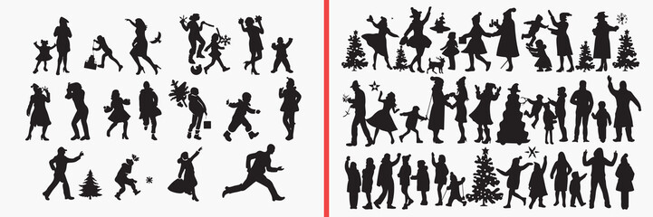 kids playing silhouettes vector, children outdoor clipart, playful child svg, fun activity illustration, happy kids graphics, black children silhouettes, childhood vector art, playground pose design, 