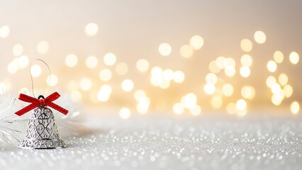 Christmas Bell Ornament Bokeh Festive Holiday Celebration Decorations