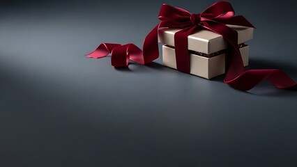 Luxury Gift Present Box with Velvet Ribbon Bow Corporate Celebration Surprise