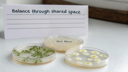 Microbial Diversity and Interaction Represented in Petri Dishes for Educational Display on Gut Flora and Plant Life