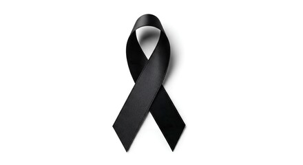 Black Ribbon Symbol of Mourning and Awareness