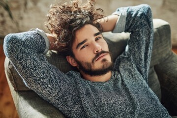 Relaxed young man enjoying outdoors