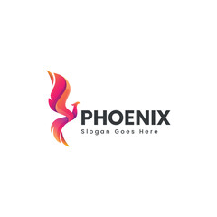 Gradient Modern Phoenix Logo Design