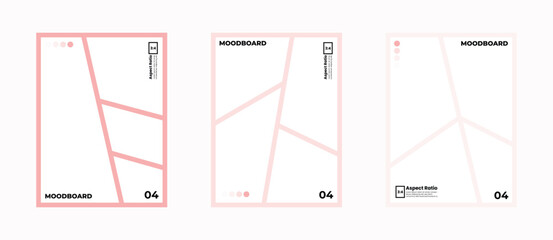 Visual moodboard with four comic frames and carefully curated colors in 3:4 format