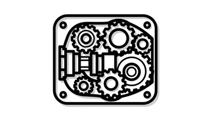 Obraz premium Mechanical Gears and Cogs Illustration.