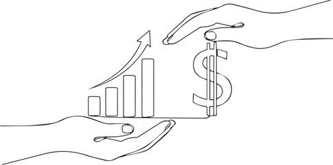 Businessman Silhouette Celebrating on Top of 3D Success Text Graphic