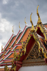 Colorful temple complex of Bangkok's Wat Pho, or Phra Chetuphon Wimon Mangkhalaram Rajwaramahawihan - Bangkok, Thailand	