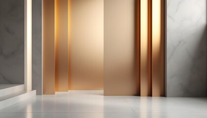 Premium minimalist 2026 scene showcasing vertical metal planes stone textures and subtle lighting for elegant modern background design use