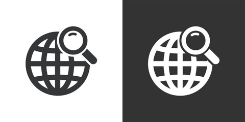 Global Search icon. Solid glyph series icon