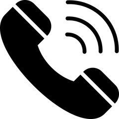 call icon illustration design with solid