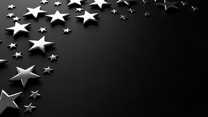 Metallic Stars Background Luxury Shining Award Achievement Decoration Space