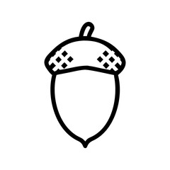 Obraz premium A acorn icon bold outline vector illustration design