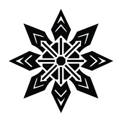 Abstract Indigenous Textile Silhouette Vector