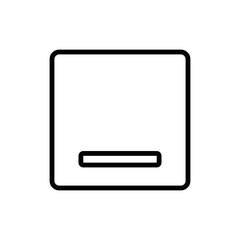 Minimize window icon simbol shrink interface, untuk aplikasi desktop, software UI, window control, dan user interface minimalist design modern.