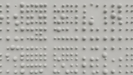 Abstract White Pattern of Raised Dots on Smooth Surface for Modern Design and Backgrounds