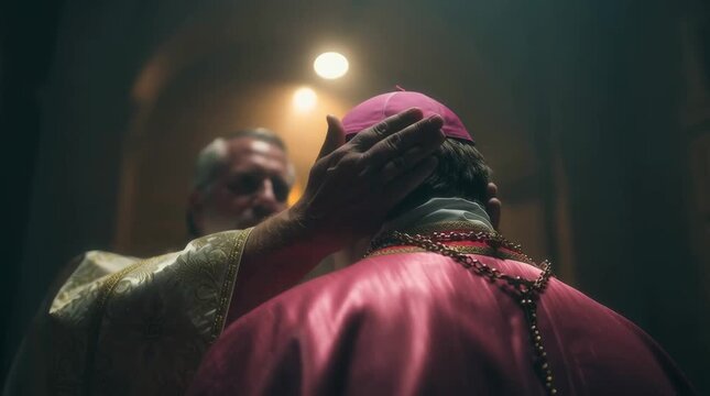 Bishop Blessing Person During Liturgy