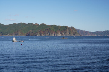 Obraz premium 岩手県_釜石市_尾崎白浜漁港