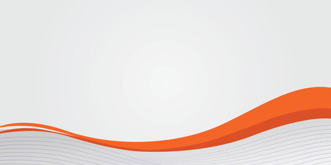 Modern abstract background with orange fluid waves and purple thin lines on grey gradient. Clean minimalist vector illustration for business presentations, landing pages, and corporate headers