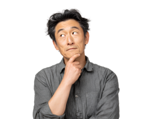 portrait of a man thinking