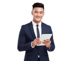 businessman holding a clipboard