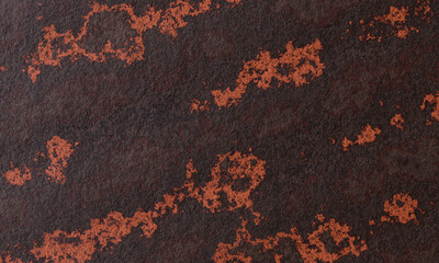 Brown rusty background. Old metal texture.