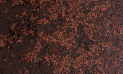 Brown rusty background. Old metal texture.