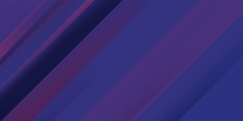 Dark blue abstract wide background with red light line stripes decoration. Modern tech corporate concept background design