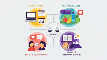 Achieving Balance in Life through Work, Health, Social Connections, and Personal Growth