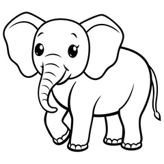 Fototapeta premium elephant cartoon illustration