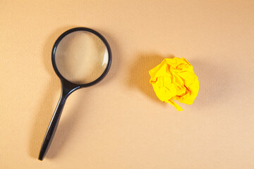 yellow crumpled paper on a yellow background