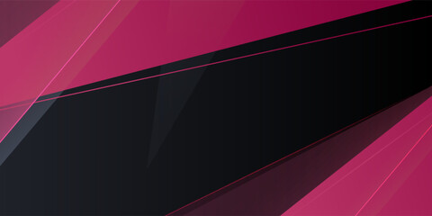 Abstract dark banner background with triangle purple pattern futuristic