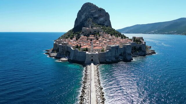 Monemvasia, Greece - A Medieval Fortress Town on a Tiny Island.