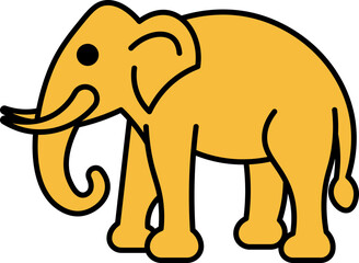Obraz premium Simple Graphic Illustration of an Elephant