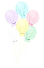 Bouquet of Pastel Tulle Balloons: Soft Chiffon Wrapped Floating Party Decoration