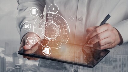 Concept of tax and financial management ensures compliance. This system streamlines tax processes, enhancing financial management for individuals and businesses alike. Funnel