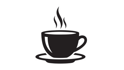 Obraz premium Hot coffee cup with steam isolated illustration