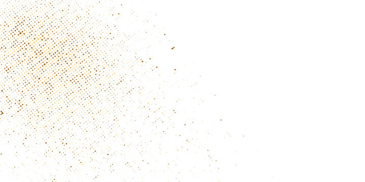 Gradient Random Glitter Frame. Art Confetti Card. Yellow Circle Party Pattern. Festive Dot Template. Gold Splash Design eps 10