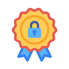 Security badge icon representing guaranteed protection and privacy shield