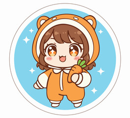 Cute chibi anime character