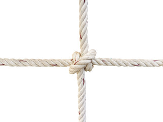 Hemp rope with knot PNG transparent.