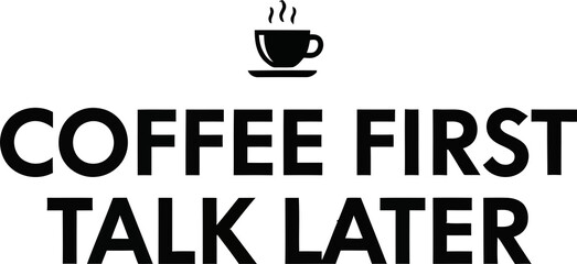 A must-have typography shirt for coffee lovers who need caffeine before social interaction. Simple bold text delivers instant humor and everyday relatability.