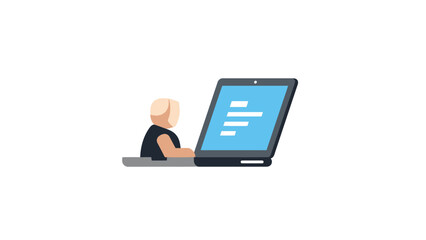 Child learning on a laptop computer screen with educational content.