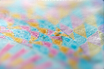 Abstract Colorful Pattern with Geometric Shapes in Pastel Tones