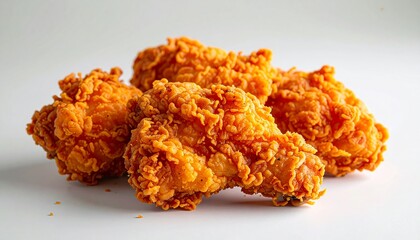 Delicious Crispy Fried Chicken Pieces Isolated